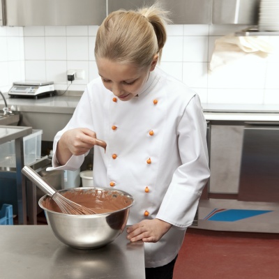"Kinder-Kochjacke" , weiß, m.K. 