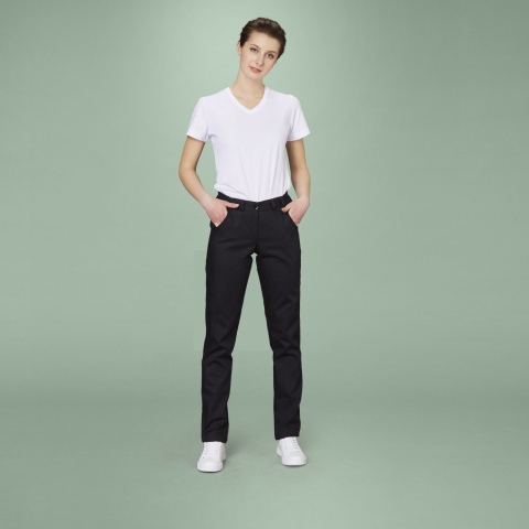 Chino-StraightFit, Damen-Kochhose NERO Nr.33 