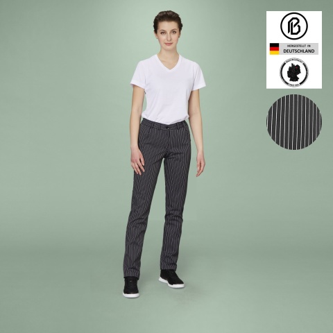 Chino-StraightFit, Damen-Kochhose Nadelstreifen Nr.7 