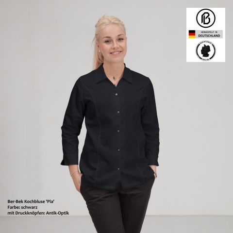 'Return-PIA', farbige Kochbluse 