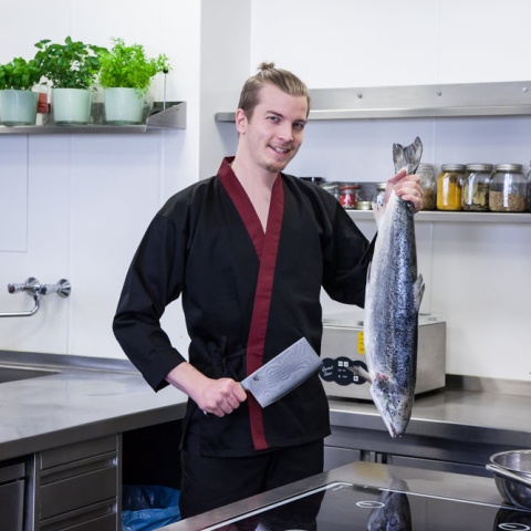 Sushi-Kittel 'Prisma-Nakara', farbig 
