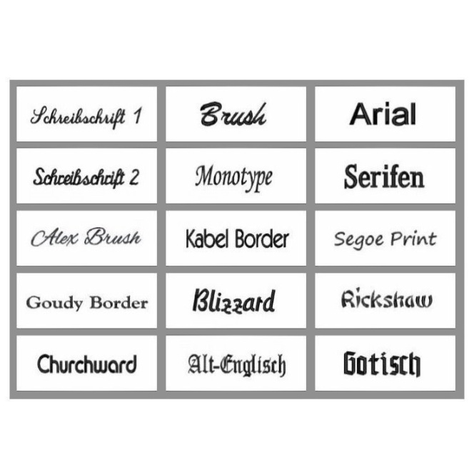 Schürzen-Stickerei, 1-zeilig 