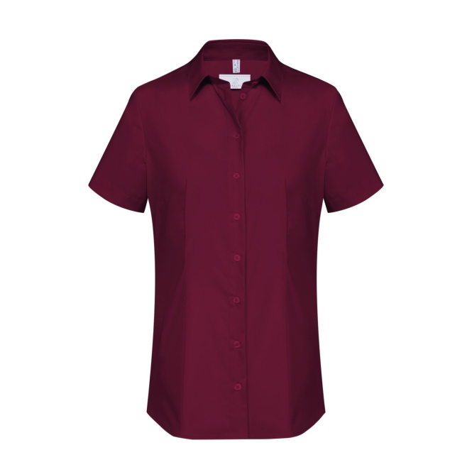 Basic-Bluse, bordeaux weinrot 